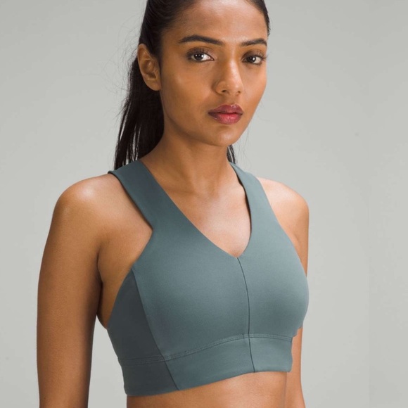 lululemon🍋Lab Nulu Cross-Back Yoga Bra in Sea Steel Size 12 (w/pads) - Picture 1 of 8